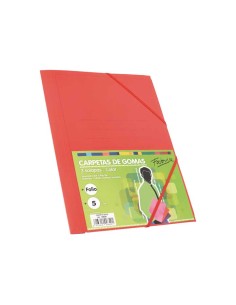 CARPETA GOMAS FABRISA CARTON Fº ROJO 15826